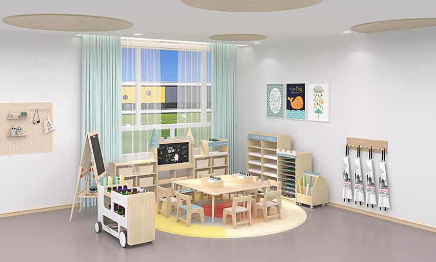 幼儿园全屋定制案例枫木美术区角.jpg